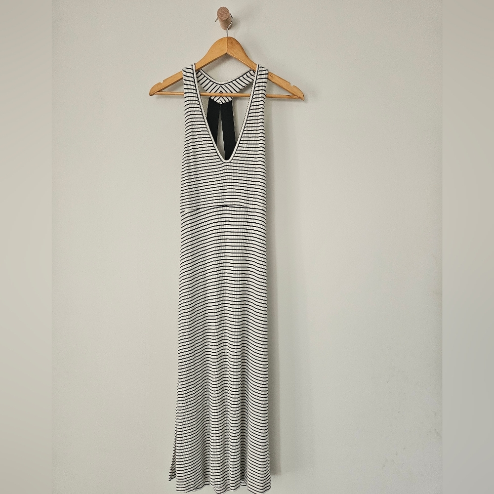 Free People Striped Ribbed Midi Dress S
